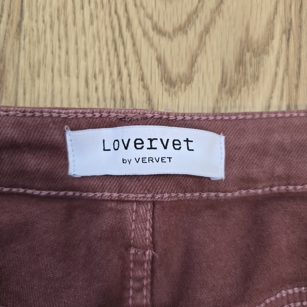 High-Rise Ankle Cropped Jeans in a light wine color - Picture 4 of 13